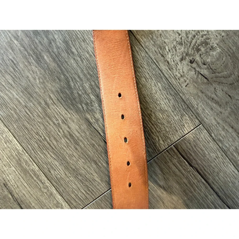 Bari Reias Vintage Genuine Lizard Leather Western‎ Belt Cognac Brown Size 30 USA